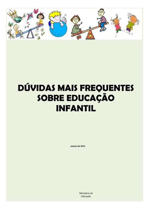 Capa de Dúvidas mais frequentes sobre educação infantil (MEC/SEB)
