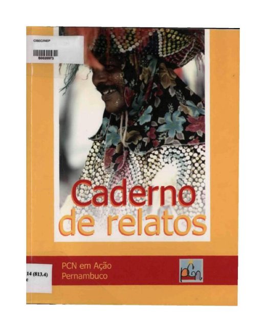 Capa de Caderno de relatos de formação continuada, PCN em Ação, Pernambuco