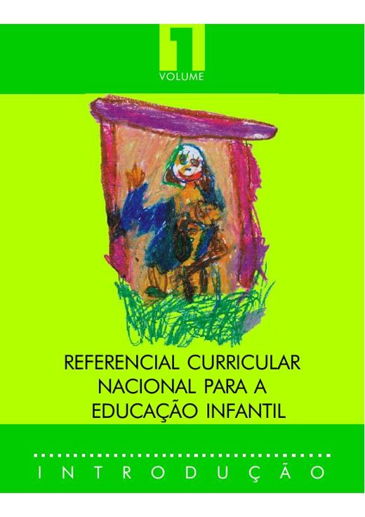 Capa de Referencial Curricular Nacional para a Educação Infantil, vol. 1, Introdução (MEC/SEF)